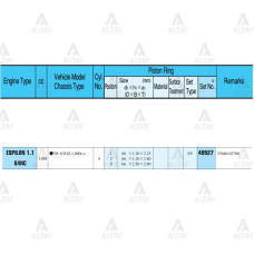 RIK-RIK-40527-050 SEGMAN ATOS 98-01 / 1.0 - 1.1 / 66.50mm / G4HC / 0.50 TAKIM RIK-RIK-40527-050 SEGMAN ATOS 98-01 / 1.0 - 1.1 / 66.50mm / G4HC / 0.50 TAKIM