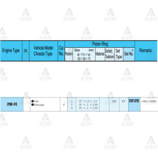 Toyota Yaris Segman Yaris 99-05 1.3 / 75.00Mm / 2Nzfe / Std Takim Toyota Yaris Segman Yaris 99-05 1.3 / 75.00Mm / 2Nzfe / Std Takim