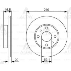 BOSCH-BSH-0986479S74 Fren Di̇ski̇ Palio-Siena  96-03 / Siena 96-03 / Ön Havali 240-4 (2 Adet)